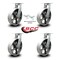 Service Caster 12 Inch Heavy Duty Semi Steel Cast Iron Swivel Caster Set with 2 Swivel Locks SCC-KP92S1230-SSR-BSL-2-S-2 - alternate 1